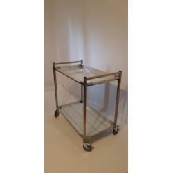 Carucior transport alimente din inox cu 2 blaturi - CMA1