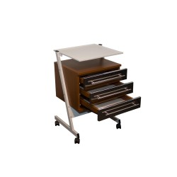 Masuta  pentru aparate cu trei sertare din pal melaminat,diverse culori