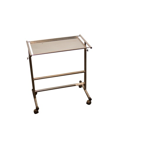 Masa inox pentru instrumentar operatie, schelet teava inox patrata