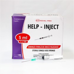 Seringa de unica folosinta 5ml cu ac - cutie 100 buc